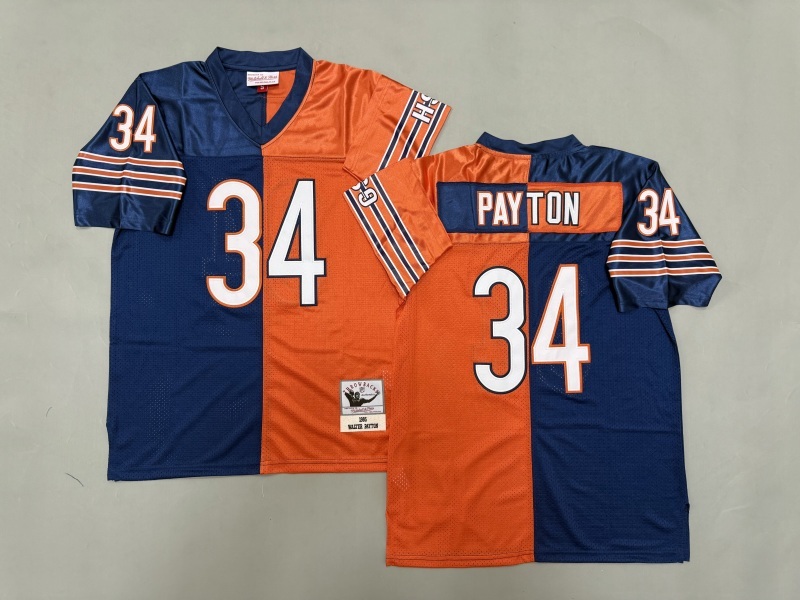Men 2025 Nike Chicago Bears #34 Payton blue orange Throwback Limited NFL Jersey style 001->chicago bears->NFL Jersey